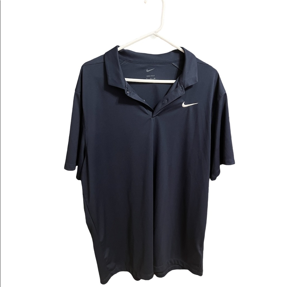 Nike Golf Dri-Fit Dry Fit Striped Polo Shirt XL navy blue Never worn! Like new!
